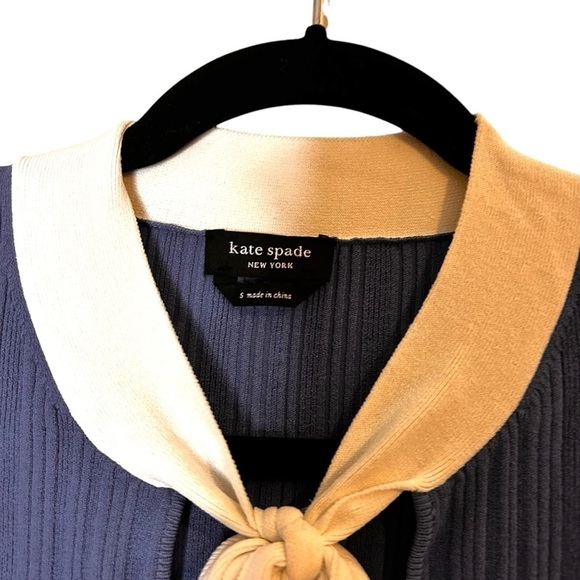 Kate Spade Colorblock Bow-neck Sweater- size Small - Picture 10 of 13